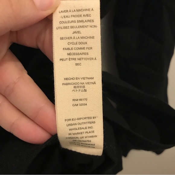 Free People Flared Sleeve Linen Blazer XS black jacket NWT - Picture 10 of 13